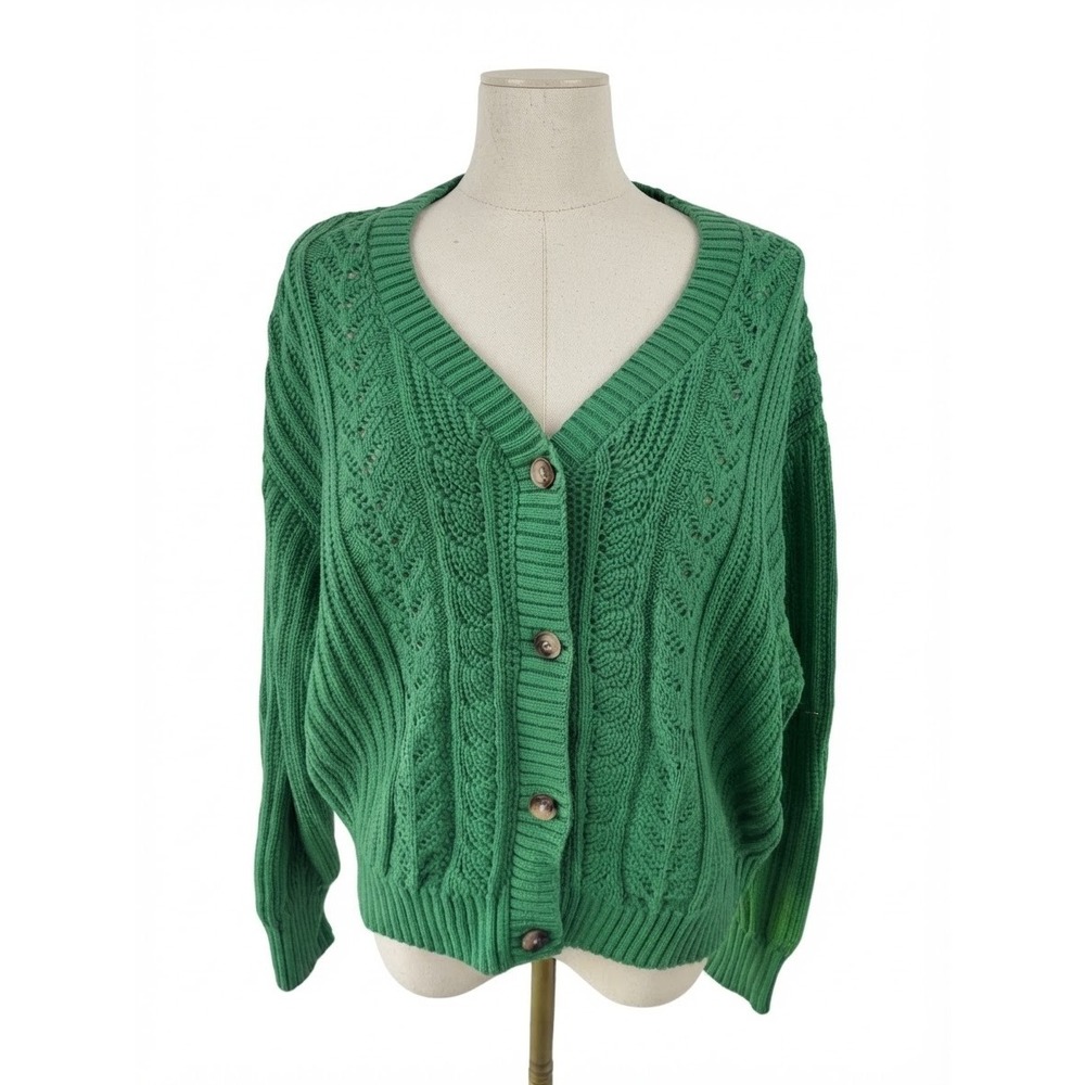 Levi's Green Snowflake Cardigan Size Large NWT